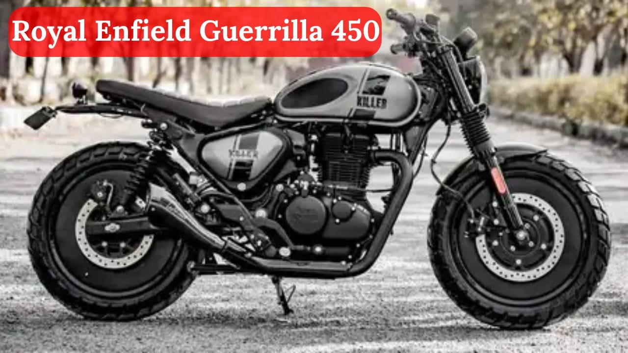 Royal Enfield Guerrilla 450 एक शानदार क्रूजर बाइक है, जो दमदार इंजन, एडवांस फीचर्स और शानदार लुक के साथ आती है। जानें इसकी कीमत, माइलेज और फीचर्स की पूरी जानकारी।
