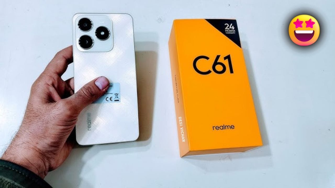 Realme C61 में बड़ी स्क्रीन, दमदार बैटरी और शानदार कैमरा जैसे फीचर्स मिलते हैं, जो इसे ₹10,000 से कम कीमत में एक बेहतरीन स्मार्टफोन बनाते हैं।