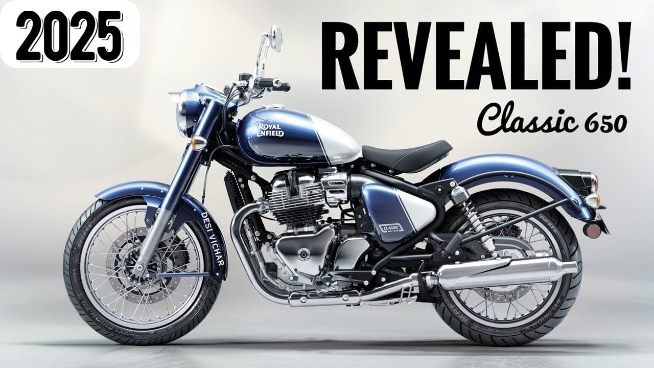 Royal Enfield Classic 650 क्रूजर बाइक 2025 में भारत में लॉन्च होने वाली है। जानिए इसके फीचर्स, दमदार इंजन, माइलेज और संभावित कीमत के बारे में।