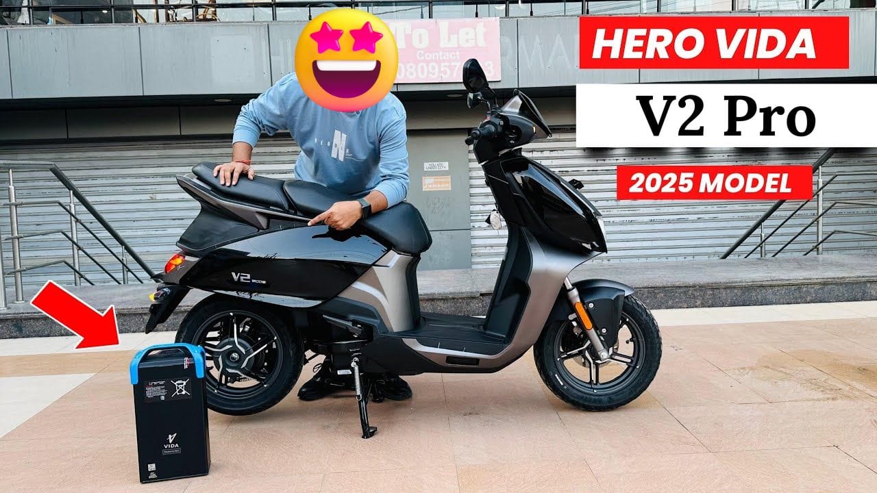 Hero Vida V2 Pro एक शानदार इलेक्ट्रिक स्कूटर है, जिसमें 165KM की रेंज, 6kW मोटर और स्मार्ट फीचर्स दिए गए हैं। इसे सिर्फ ₹13,000 की डाउन पेमेंट पर खरीदें और EMI प्लान का फायदा उठाएं।