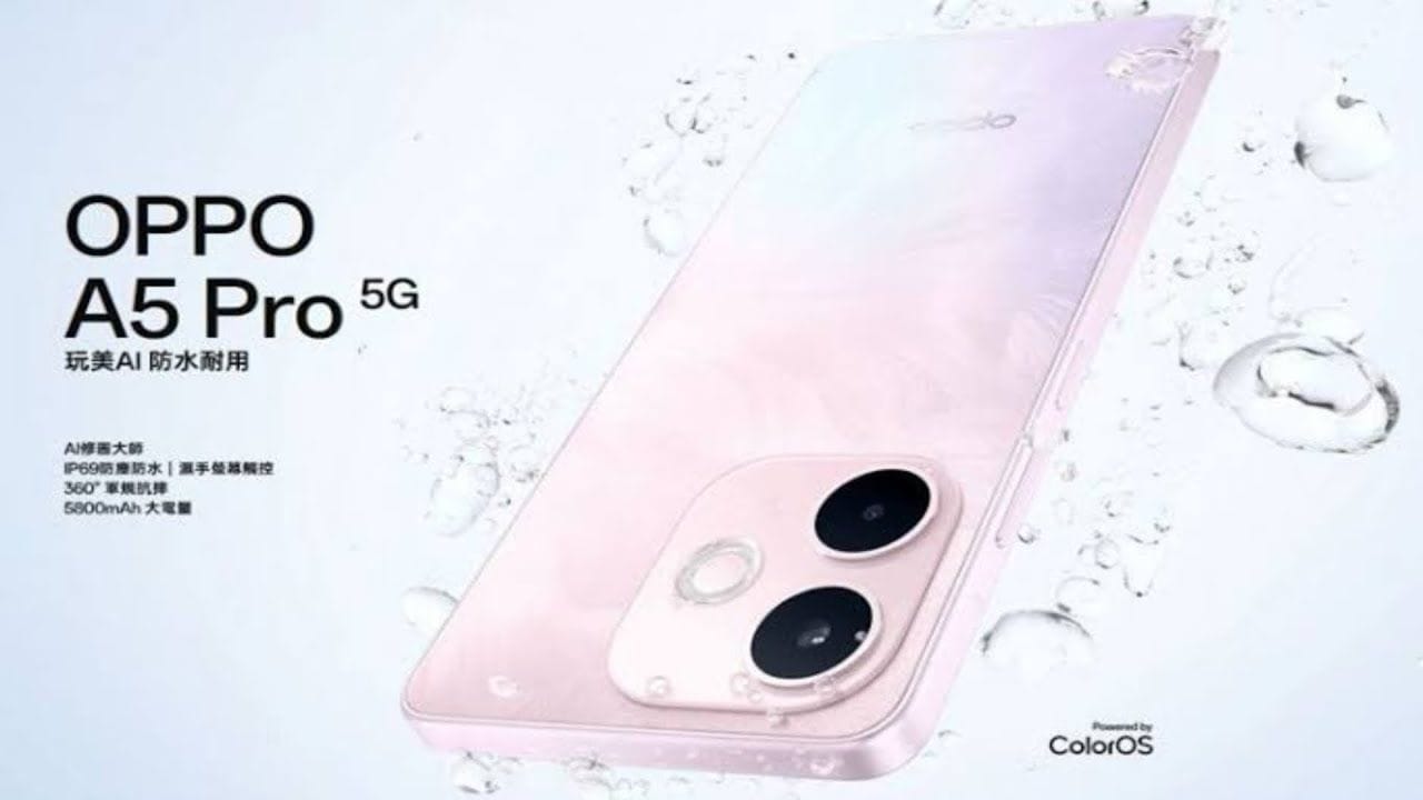 OPPO A5 Pro स्मार्टफोन जल्द ही भारत में लॉन्च होने वाला है। इसमें 50MP कैमरा, 5800mAh बैटरी, 120Hz डिस्प्ले और दमदार प्रोसेसर मिलेगा। जानें इसकी कीमत और फीचर्स।