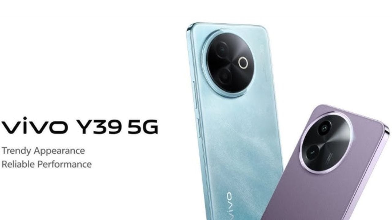 Vivo Y39 5G लॉन्च हो चुका है! इसमें 6500mAh की बैटरी, Snapdragon 4 Gen 2 प्रोसेसर और 50MP कैमरा दिया गया है। जानिए इसकी पूरी डिटेल और कीमत।